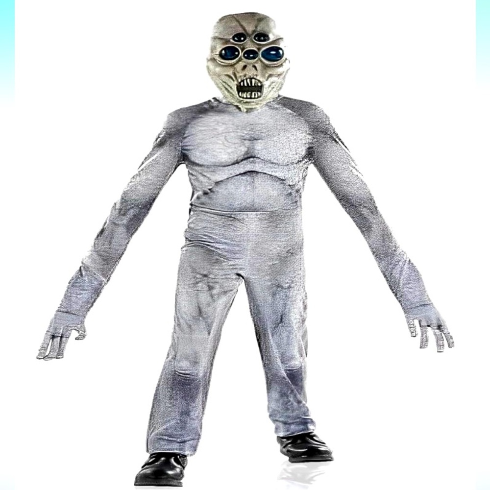New-Illusion Grey Long Arm Alien Costume - Medium (8-10)